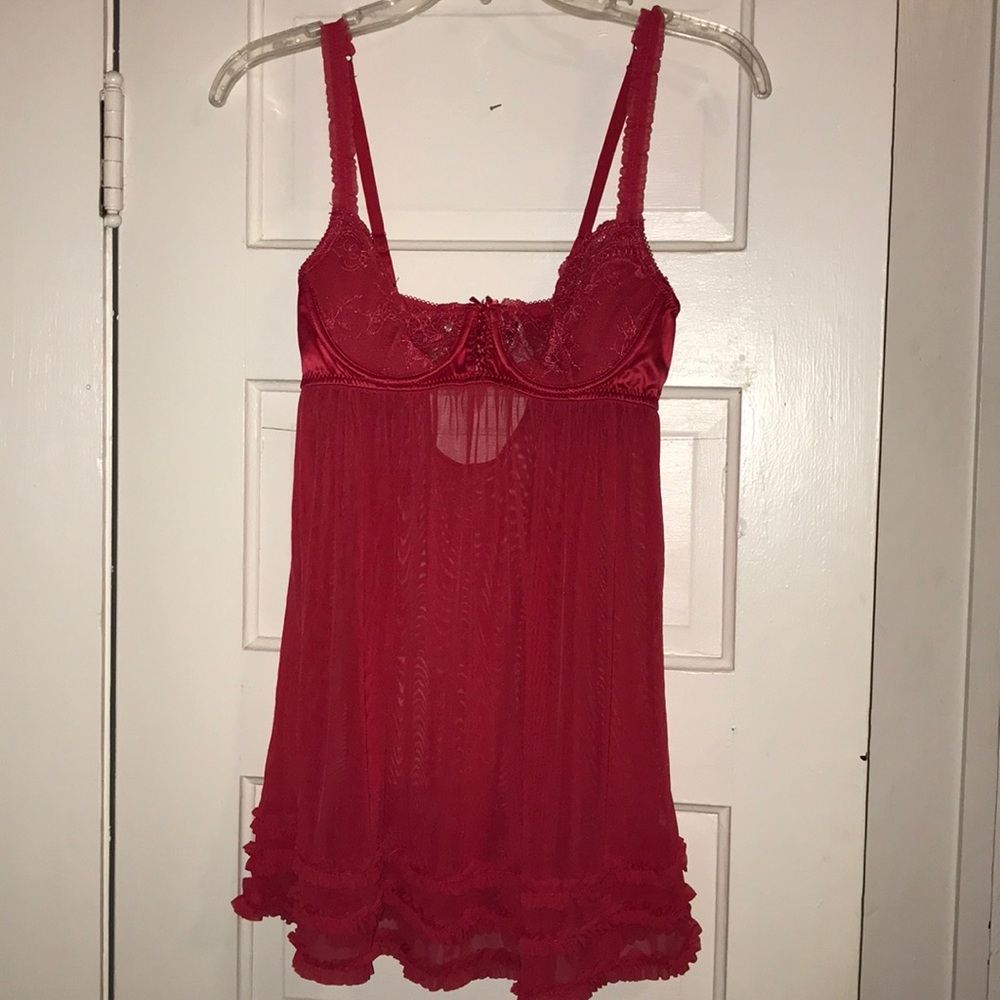 Pink bra frame slip.